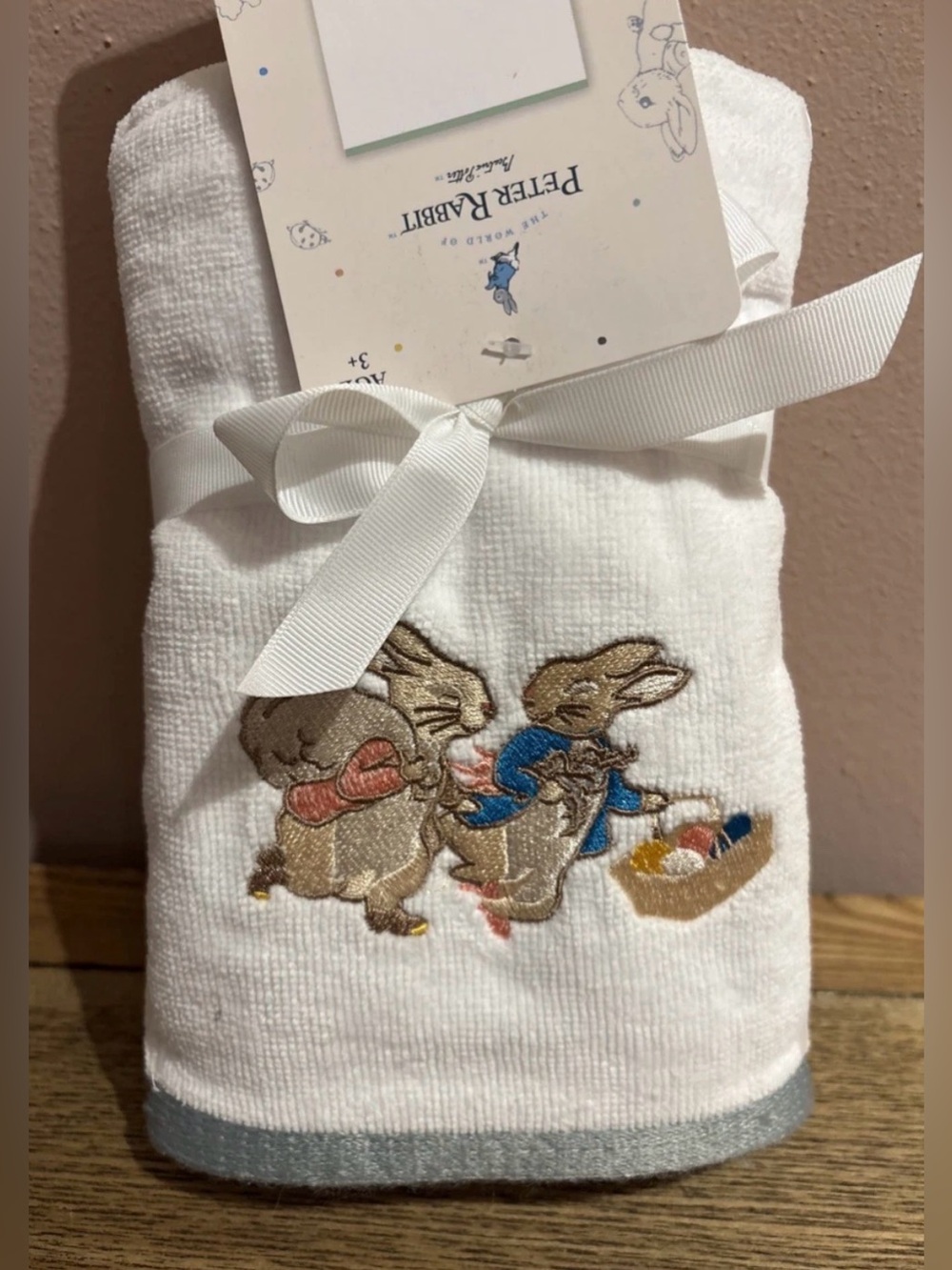 Beatrix Potter Peter Rabbit 2 Pack Hand Towels Spring Easter Cotton NEW